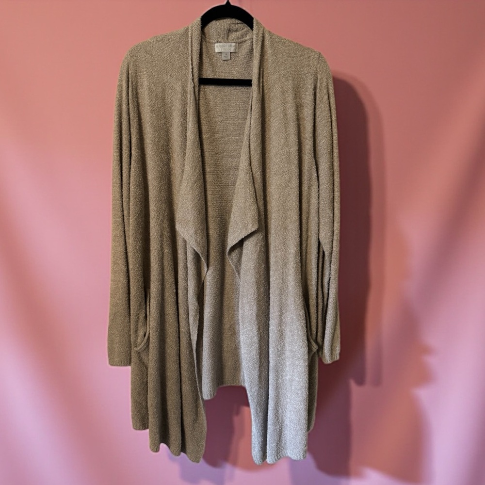Barefoot Dreams Regular CozyChic Lite Ribbed Island Wrap Cardigan NWOT 1X Pewter